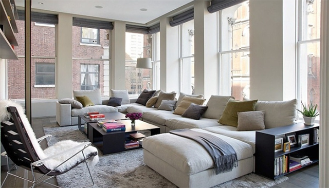 Угловой диван в стиле лофт - идеи дизайна - фото6