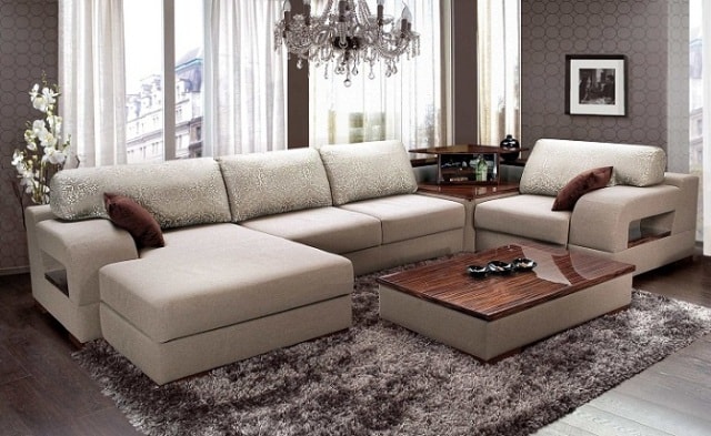 Угловой диван в интерьере гостиной: идеи - фото1