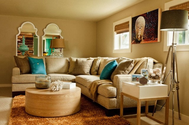 Угловой диван в интерьере гостиной: идеи - фото6