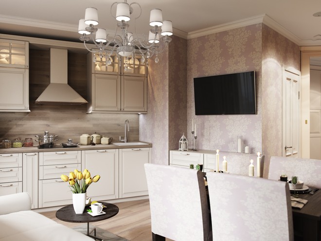 Дизайн квартиры в стиле современная классика - фото5