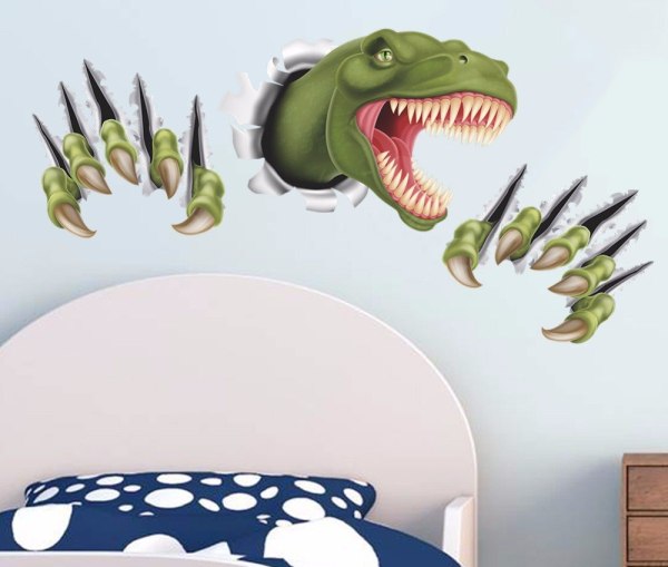 Интерьерные 3D наклейки на стены: интересные идеи - фото5