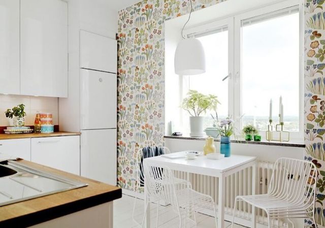 Современные обои в большую кухню: интересные идеи дизайна - фото2