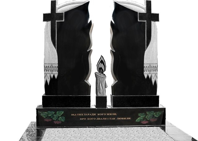 Как выбрать гранитный вертикальный памятник на двоих - фото6 Как выбрать гранитный вертикальный памятник на двоих - фото6
