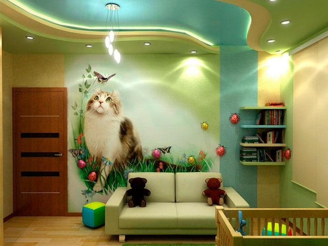 Натяжной потолок в детскую комнату для мальчиков - фото3