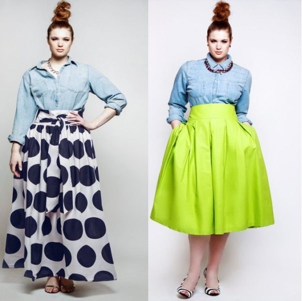 Юбки для полных женщин, которые их стройнят - фото3