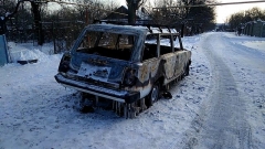 Житель Донецка, дабы скрыть следы взлома и грабежа, поджог авто (фото, видео)