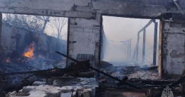 В Красной Поляне сгорело 28 тонн украинского зерна