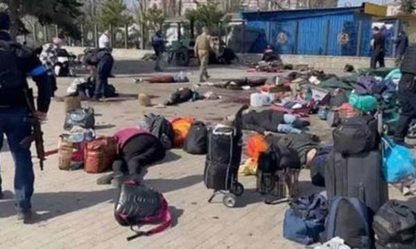 Нелюди-оккупанты сбросили на вокзал в Краматорске баллистическую ракету «Точка-У»