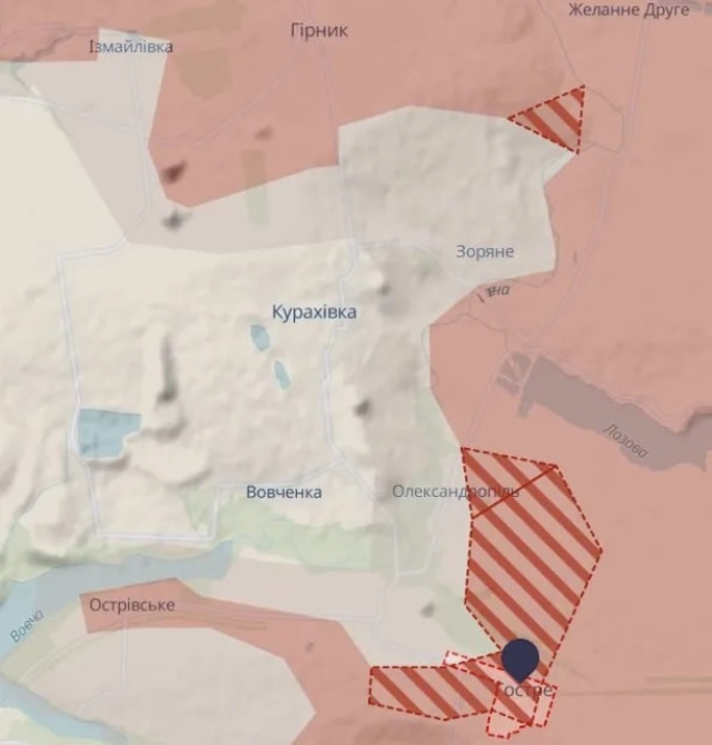 Оккупанты захватили пос. Острое и г. горняк на Кураховском направлении