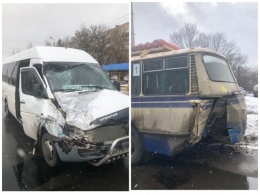 В Горловке – авария с участием автобуса и маршрутки: 5 пострадавших (фото)