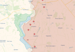 На Курдюмовской дамбе поднят флаг Украины