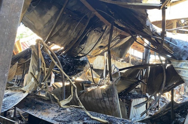 На центральном рынке оккупированного Харцызска произошел пожар