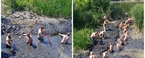 Военнослужащие помогли жителям села Дроновка – расчистили канал