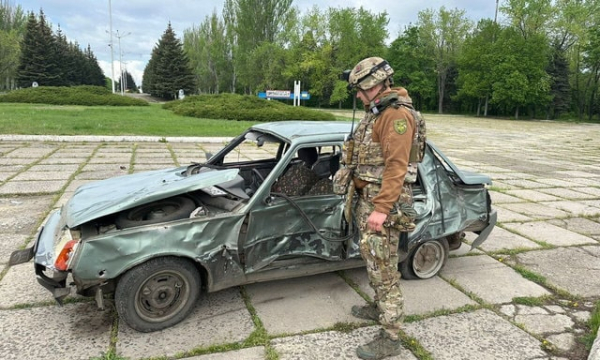 Оккупанты сбросили на Константиновку управляемую авиабомбу