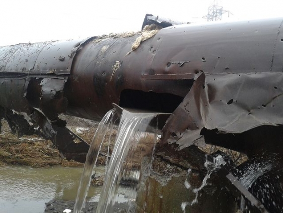 Утренние обстрелы повредили Южно-Донбасский водовод