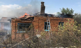 Пожар в селе Бахмутское – спасены 7 домов и 20 хозпостроек