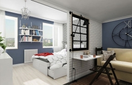 Виды перегородок для зонирования комнаты: обзор, идеи, фото