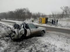 Последствия непогоды: под Славянском ДТП с участием пассажирского автобуса (фото)