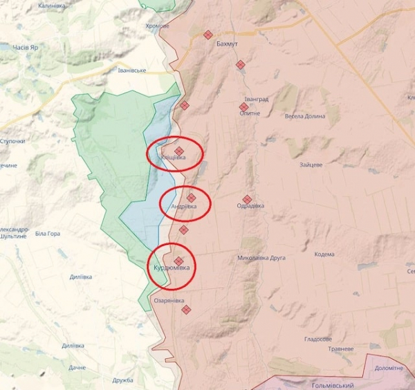 Силы обороны Украины продолжают наступление на Бахмутском направлении