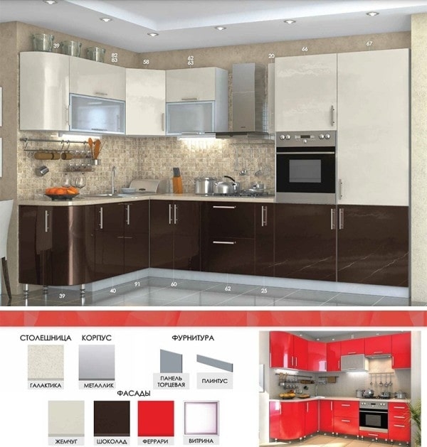 Кухни Хай Глосс (High Gloss): красивые, модные, неординарные
