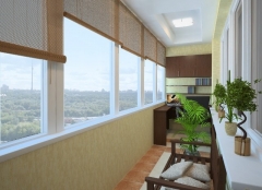 Обустройство большой лоджии мебелью: советы дизайнеров