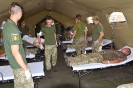В зоне проведения ООС тренировались военные медики