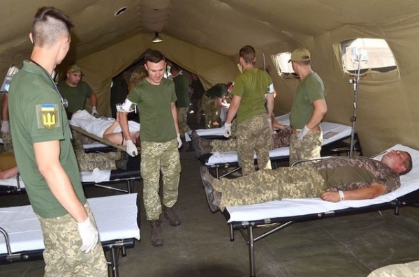 В зоне проведения ООС тренировались военные медики