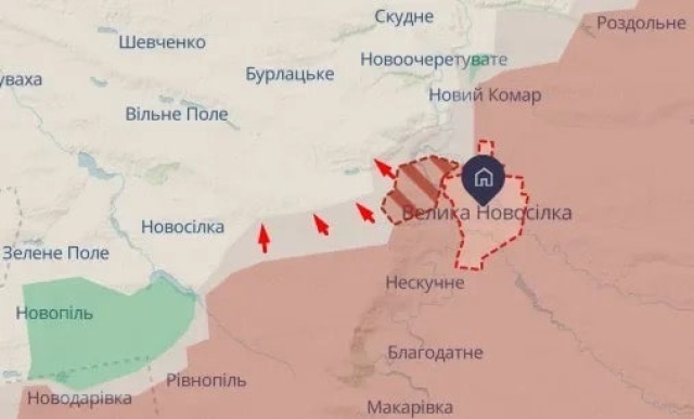 Враг продвинулся в районе Великой Новоселки — «DeepState»