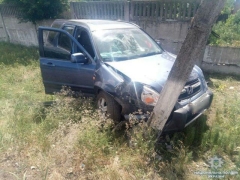 Смертельное ДТП на Донетчине: водитель иномарки, потеряв сознание, врезался в столб (фото)