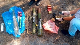 Очередной тайник со взрывчаткой «в ассортименте» нашли в Лиманском районе