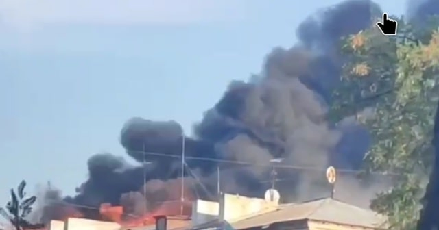 В Пролетарском районе оккупированного Донецка горел 5-этажный дом