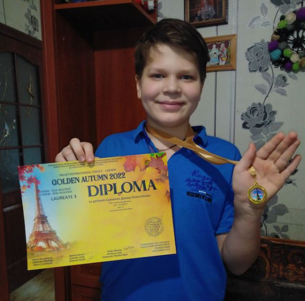 Юный художник из Краматорска покорил жюри четырех международных конкурсов