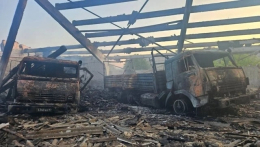 Украинские дроны сожгли ангар с российской военной техникой