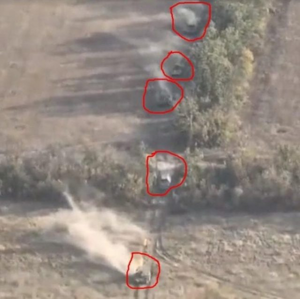 ВСУ под Марьинкой уничтожили колонну российской бронетехники