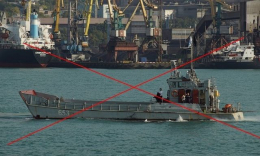 У Мариуполя взорвался российский катер «Акула», принимавший участие в разминировании акватории