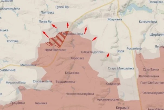 Враг упорно продвигается в направлении Константиновки