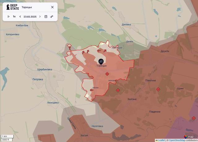 Ситуация вокруг Торецка усложняется с каждым днем