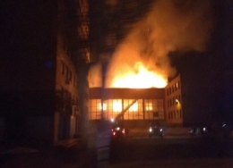 В Донецке горел горный техникум (фото, видео)