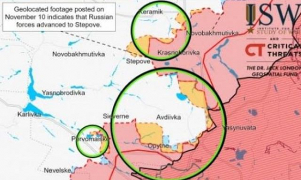 Российские войска незначительно продвинулись в направлении Степного