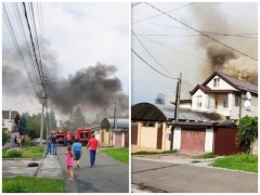 В Донецке от удара молнии загорелся двухэтажный особняк (фото)